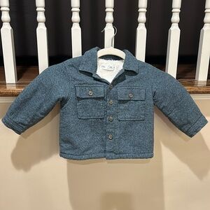 Zara Kids Blue/Green Coat Size 9-12 Months